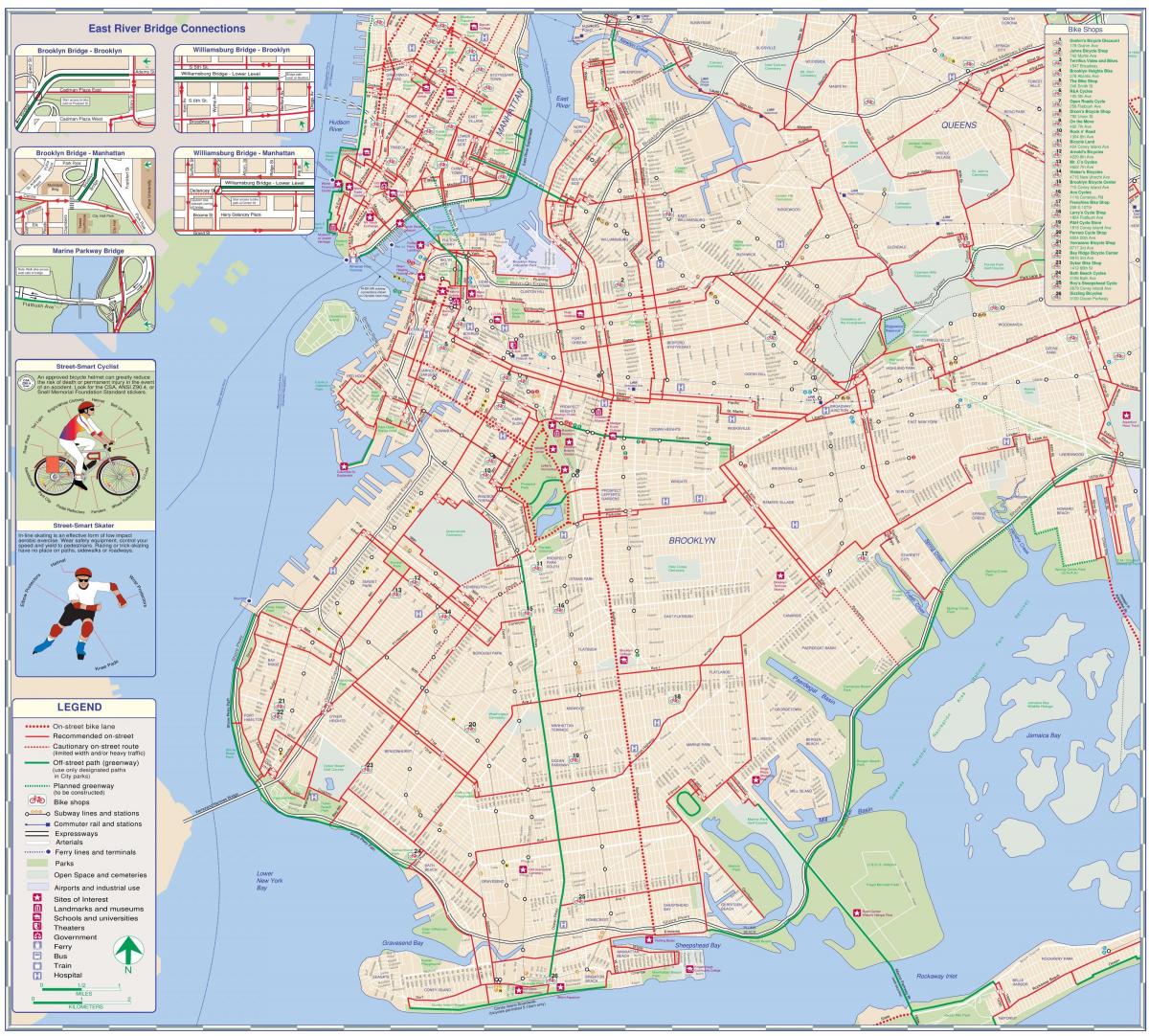 Brooklyn bike lane map