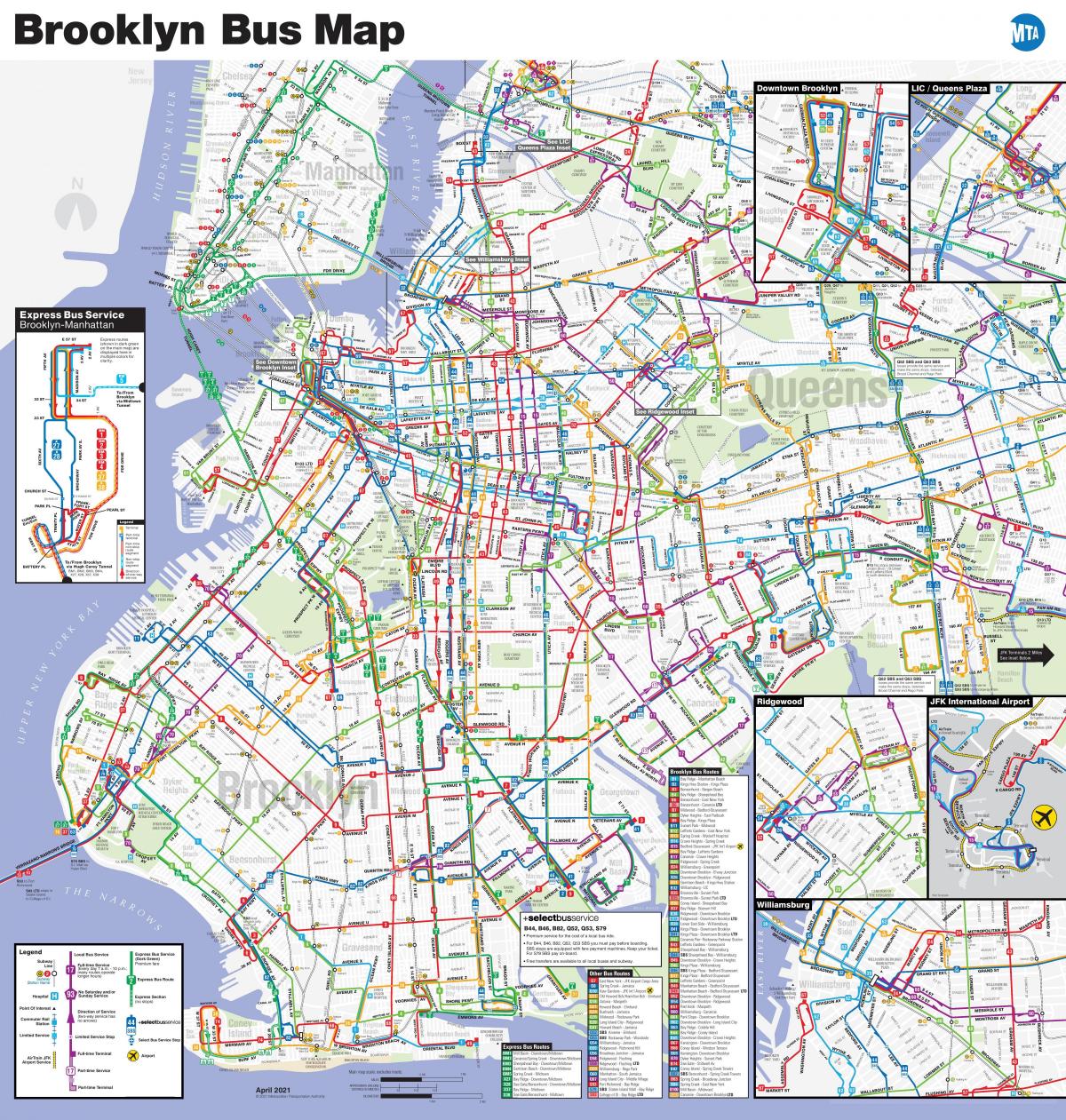 Brooklyn bus station map