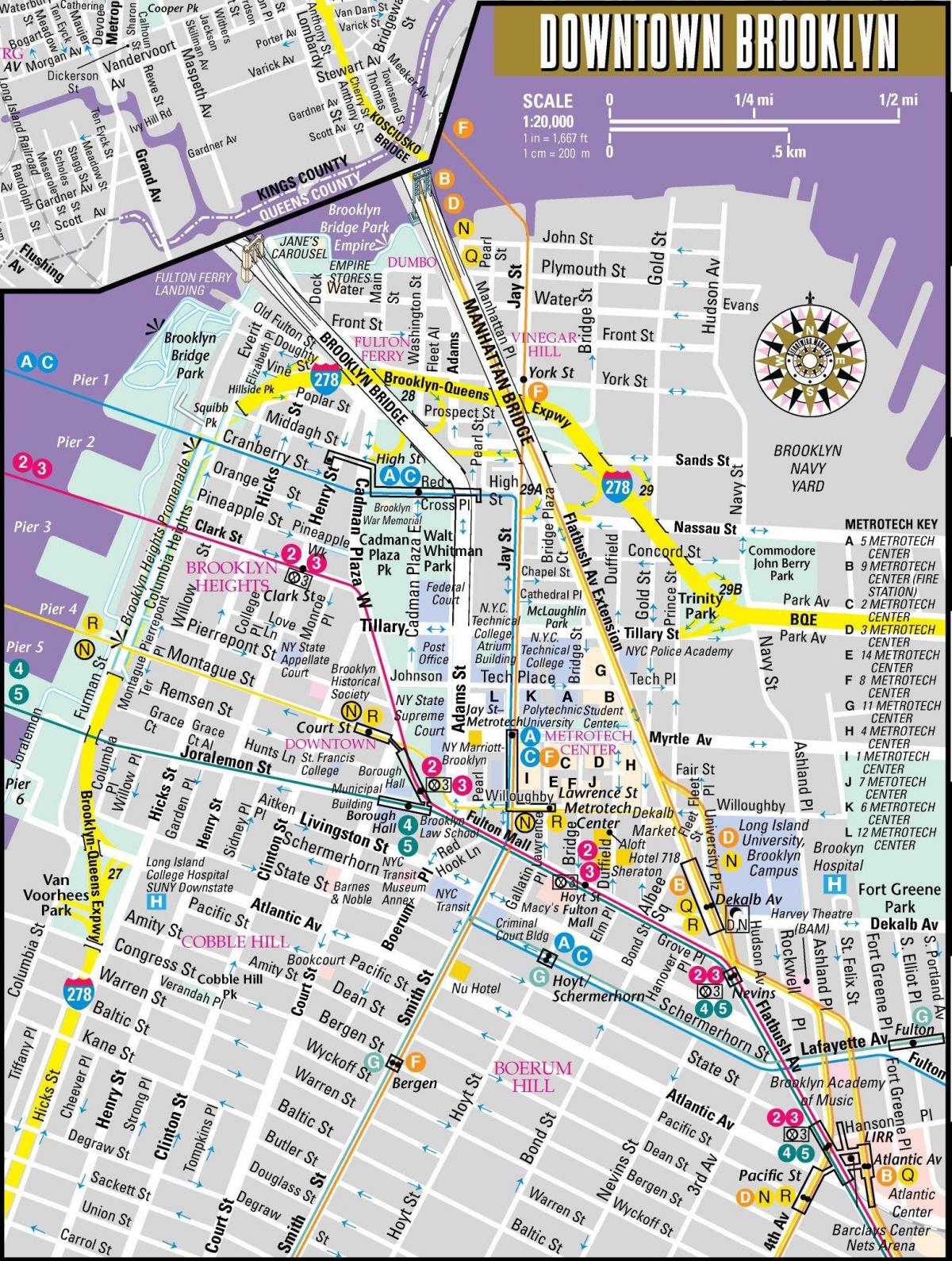 Brooklyn city center map