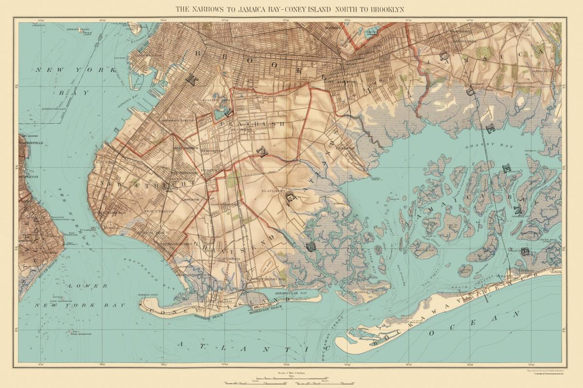 Brooklyn historical map