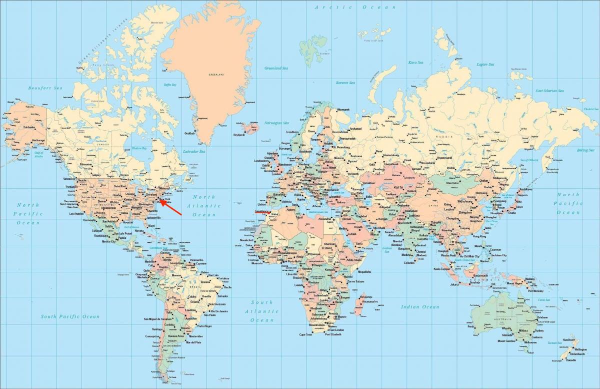 Brooklyn location on world map