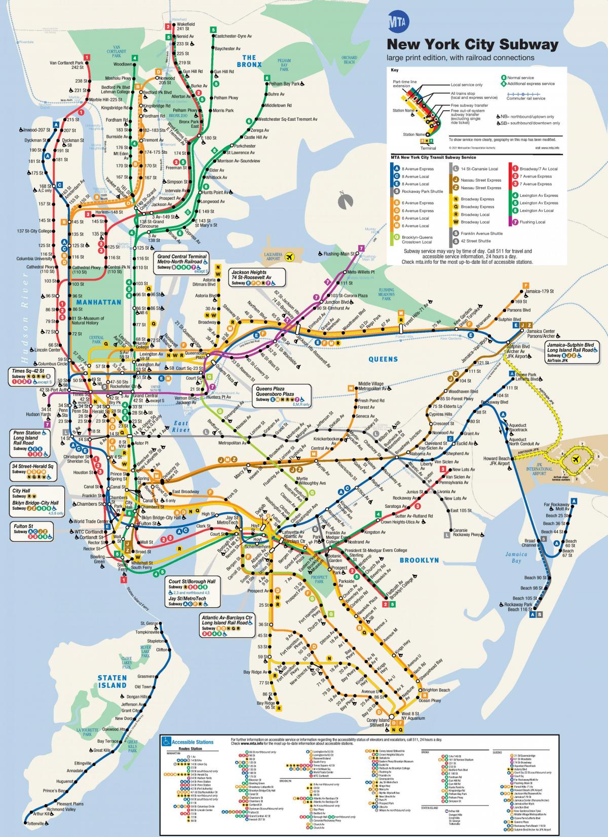 Brooklyn subway station map