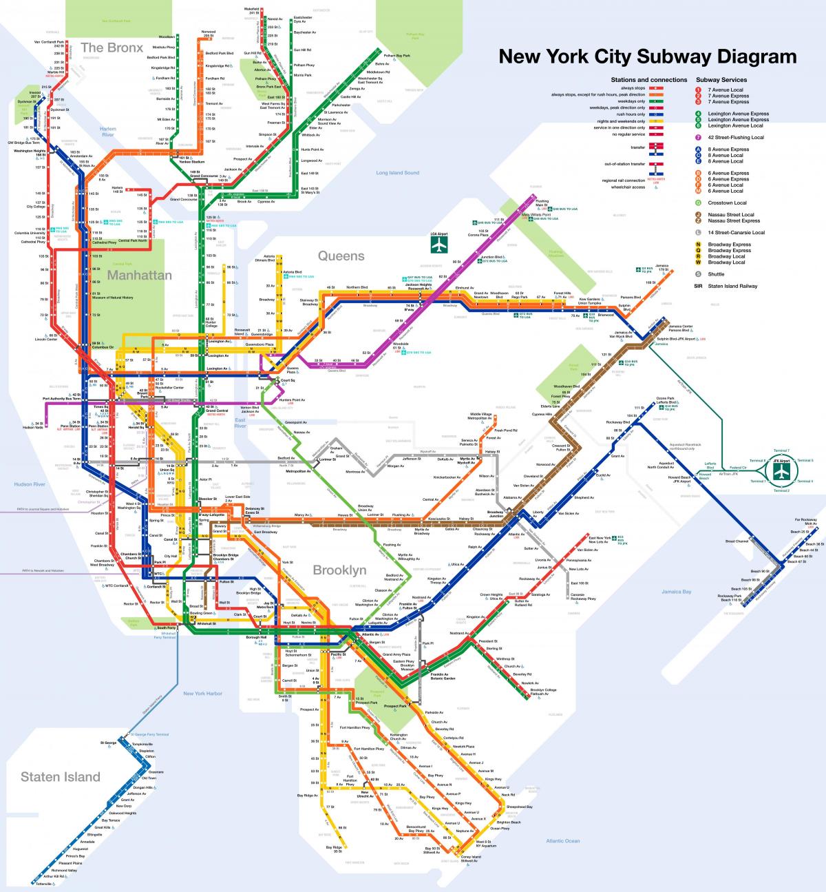 Brooklyn railway stations map